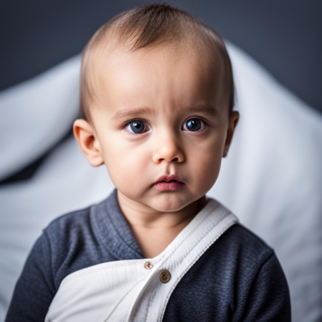 Un ritratto di un'immagine di un neonato carino