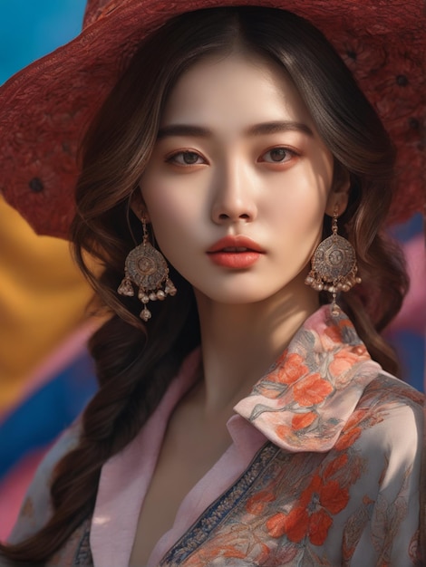 Un ritratto di una bellissima ragazza cinese