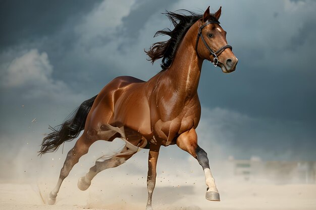 Un ritratto fotografico del cavallo frisone