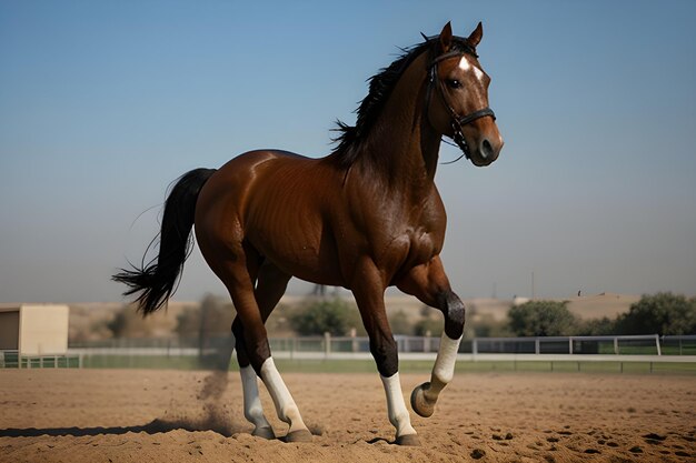 Un ritratto fotografico del cavallo frisone