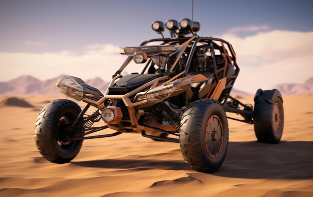 un robot che si trova su una duna di sabbia