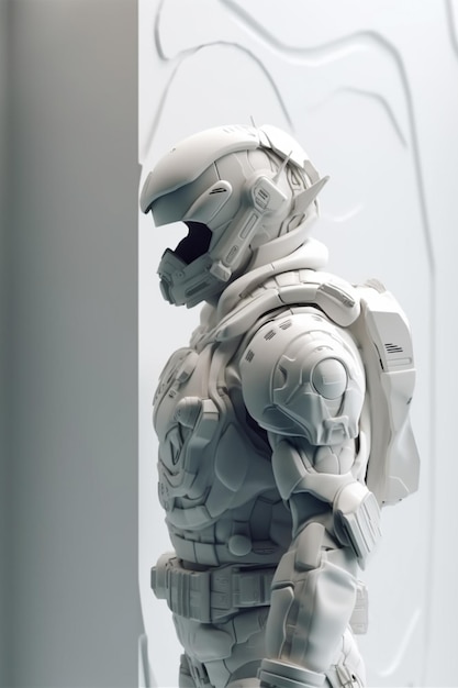 Un robot con un casco che dice "Sono un robot".