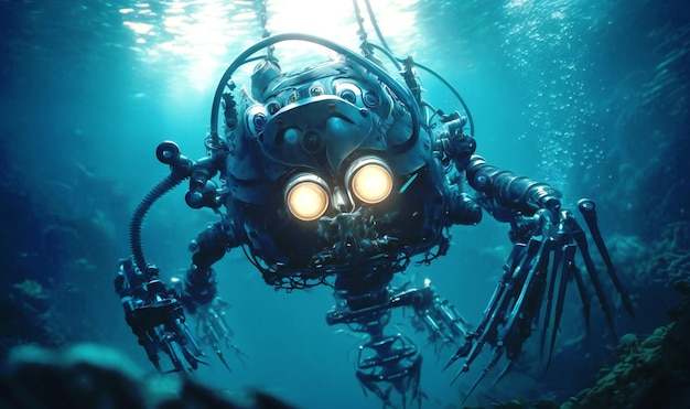Un robot pescatore sfida le profondità del mare per catturare la sua preda