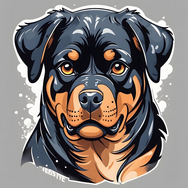 Un rottweiler carino.