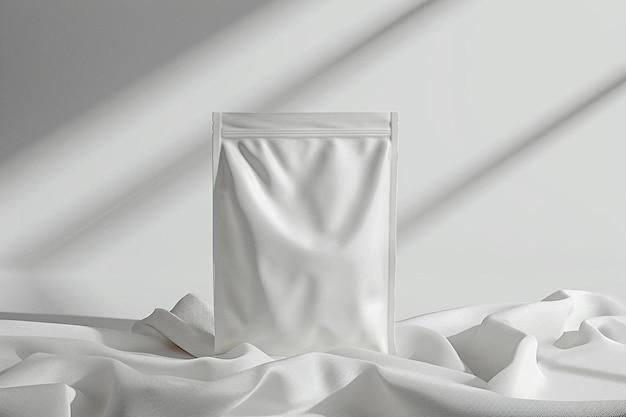 un sacchetto di zucchero appoggiato sopra un panno bianco