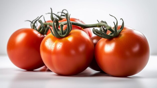 Un sacco di pomodori in uno sfondo chiaro