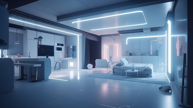 Un salotto futuristico
