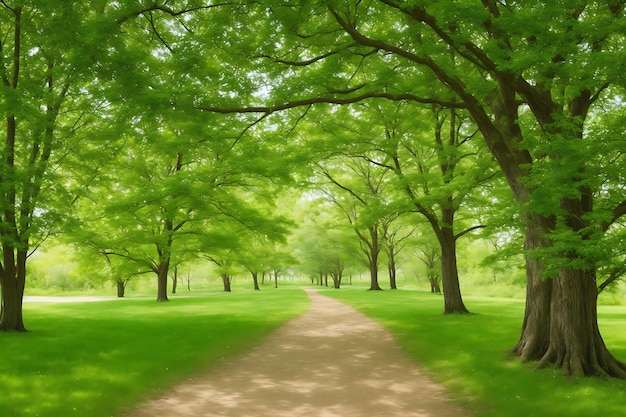 Un sentiero con un albero sullo sfondo