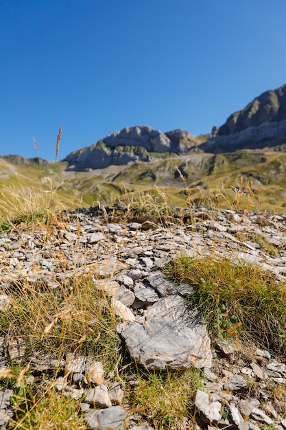 un sentiero di pietra a secco in montagna