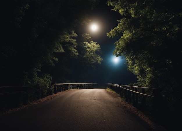 Un sentiero oscuro della foresta