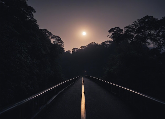 Un sentiero oscuro della foresta