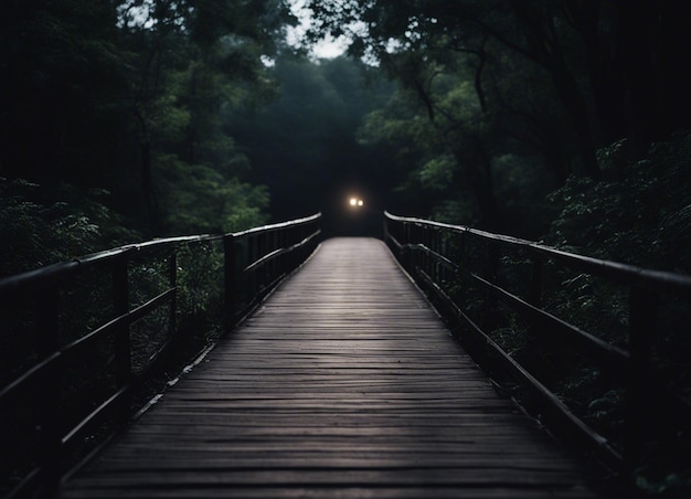 Un sentiero oscuro della foresta