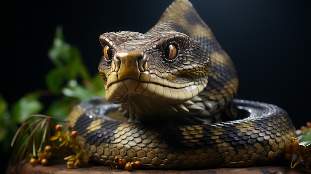 Un serpente che indossa un cappello di strega