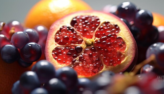 Un servizio fotografico di frutta da vicino Concetto di frutta molto dettagliato e di qualità HD