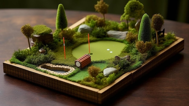 Un set da minigolf per praticare il putt