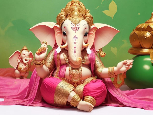 Un Signore Ganesha per Ganesh Chaturthi L'oggetto sacro degli indù