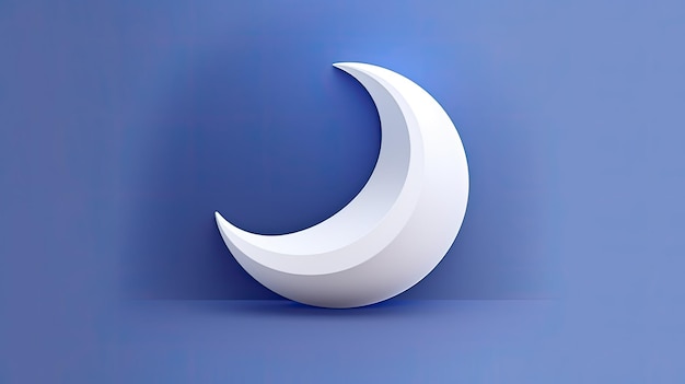 un simbolo di mezzaluna bianca su uno sfondo blu.