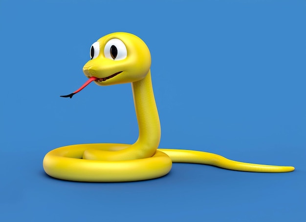 Un simpatico cucciolo di serpente 3D