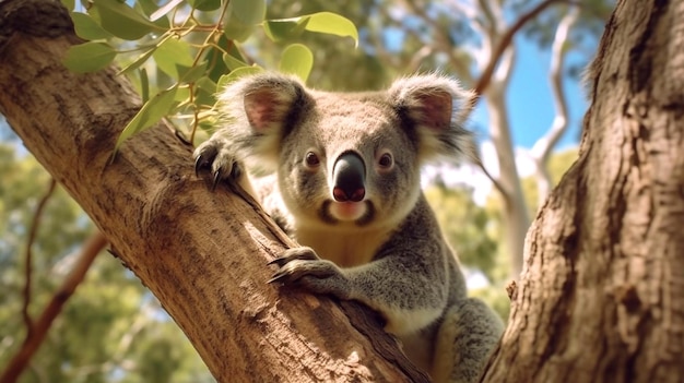 Un simpatico Koala nell'albero