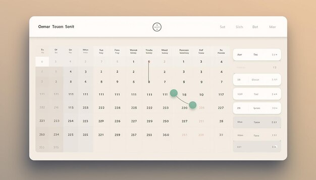 Un sito web relativo a un calendario in cui gli utenti possono visualizzare le date con un design minimalista