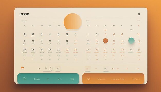Un sito web relativo a un calendario in cui gli utenti possono visualizzare le date con un design minimalista