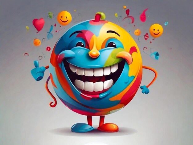 un smiley colorato con un smiley e le parole smiley