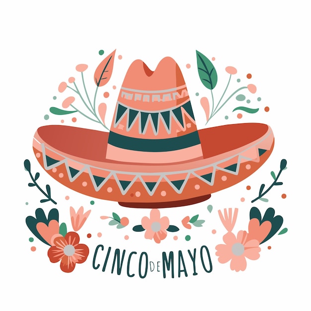 Un sombrero festivo con le parole Cinco de Mayo