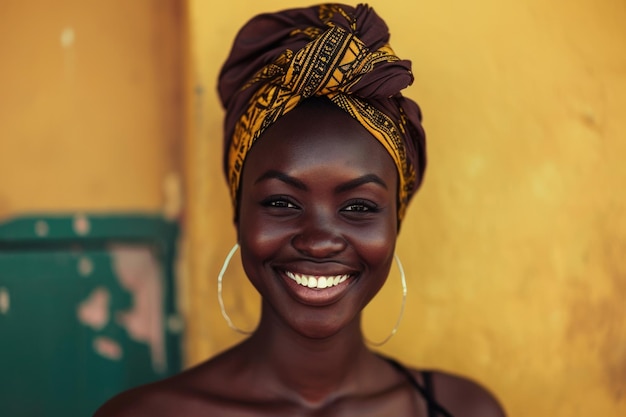 Un sorriso accattivante accresce la radiosità della donna africana