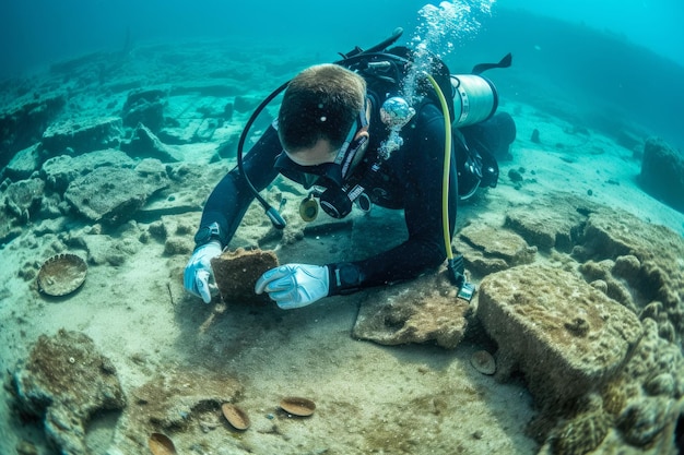 Un subacqueo scopre un antico manufatto nel sito di archeologia marina