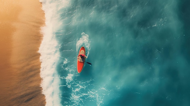 Un surfista sta cavalcando un'onda davanti al Sole