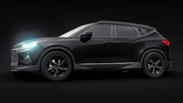 Un SUV ultramoderno nero dal design accattivante ed espressivo per giovani e famiglie