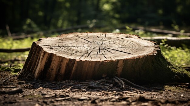 Un taglio di un vecchio albero