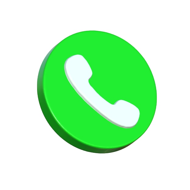 un telefono verde che è su uno sfondo bianco