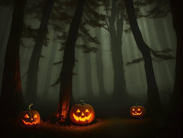 Un tema nero horror di Halloween per una felice celebrazione di Halloween generazione di AI