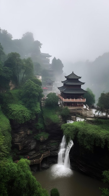 Un tempio nella nebbia