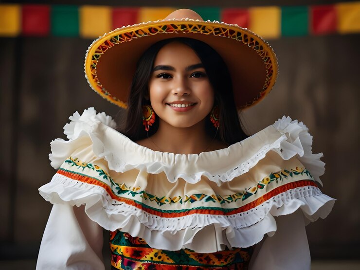 un teschio con un sombrero è decorato con fiori