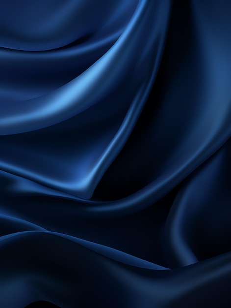 Un tessuto blu con pieghe
