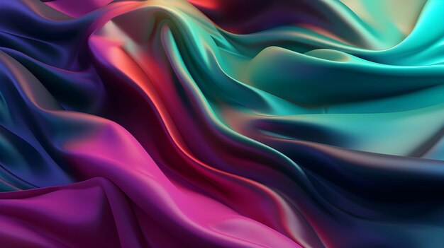 Un tessuto colorato che soffia nel vento.