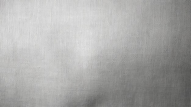 Un tessuto di lino bianco con un colore grigio chiaro.