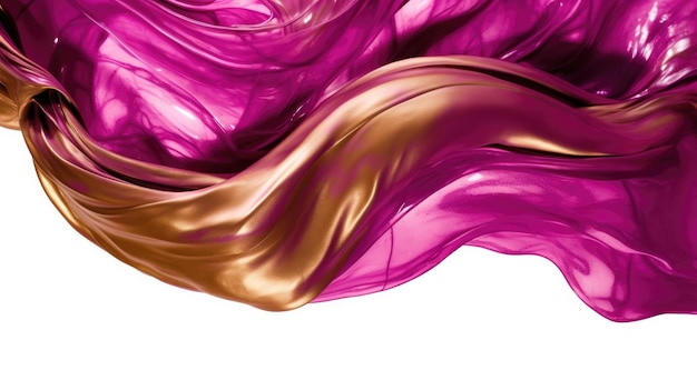 Un tessuto di seta colorato con colori oro e rosa.