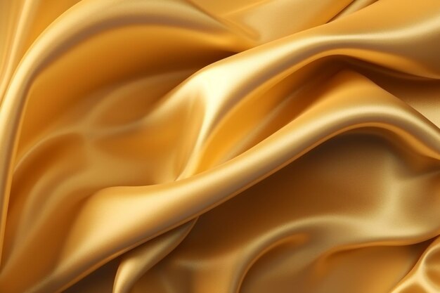 Un tessuto di seta dorata con uno sfondo bianco.