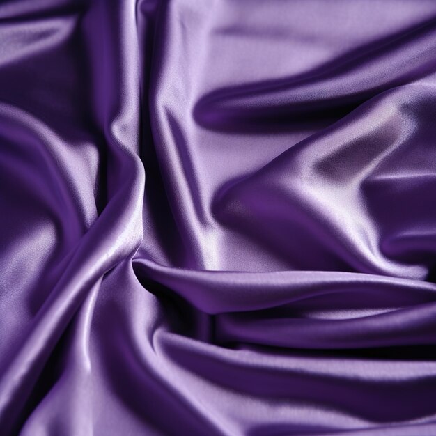 Un tessuto di seta viola con una sensazione morbida e morbida.