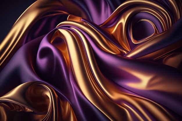 Un tessuto di seta viola e oro ha generato opere d'arte