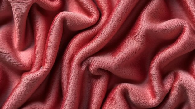 Un tessuto di velluto rosso con una striscia nera.