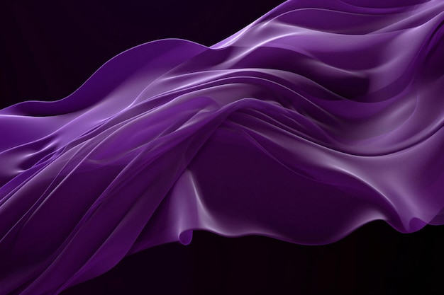 Un tessuto viola che soffia nel vento