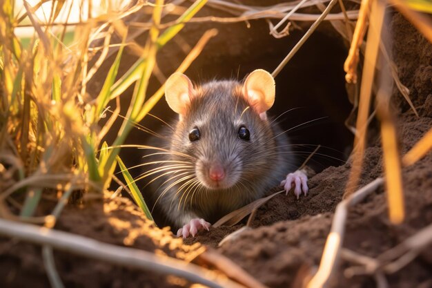 un topo nell'habitat