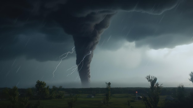 Un tornado è mostrato in questa immagine.