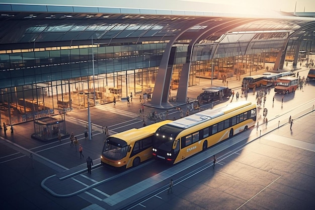 un tram giallo con il numero 2 sulla parte anteriore.