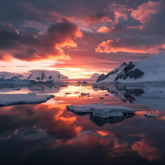 un tramonto con montagne e nuvole sullo sfondo