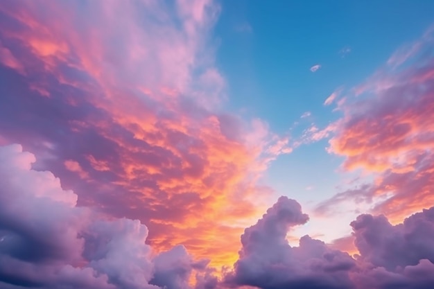 Un tramonto con nuvole e un cielo viola